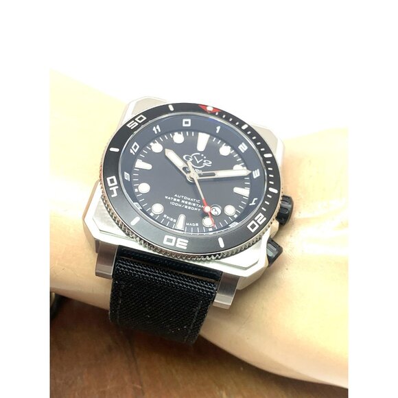 Gevril Men's Watch 4541 GV2 XO Submarine Swiss Automatic Black Dial Leather 44mm - Picture 5 of 14